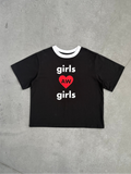 Black 'Girls Love Girls' T-shirt