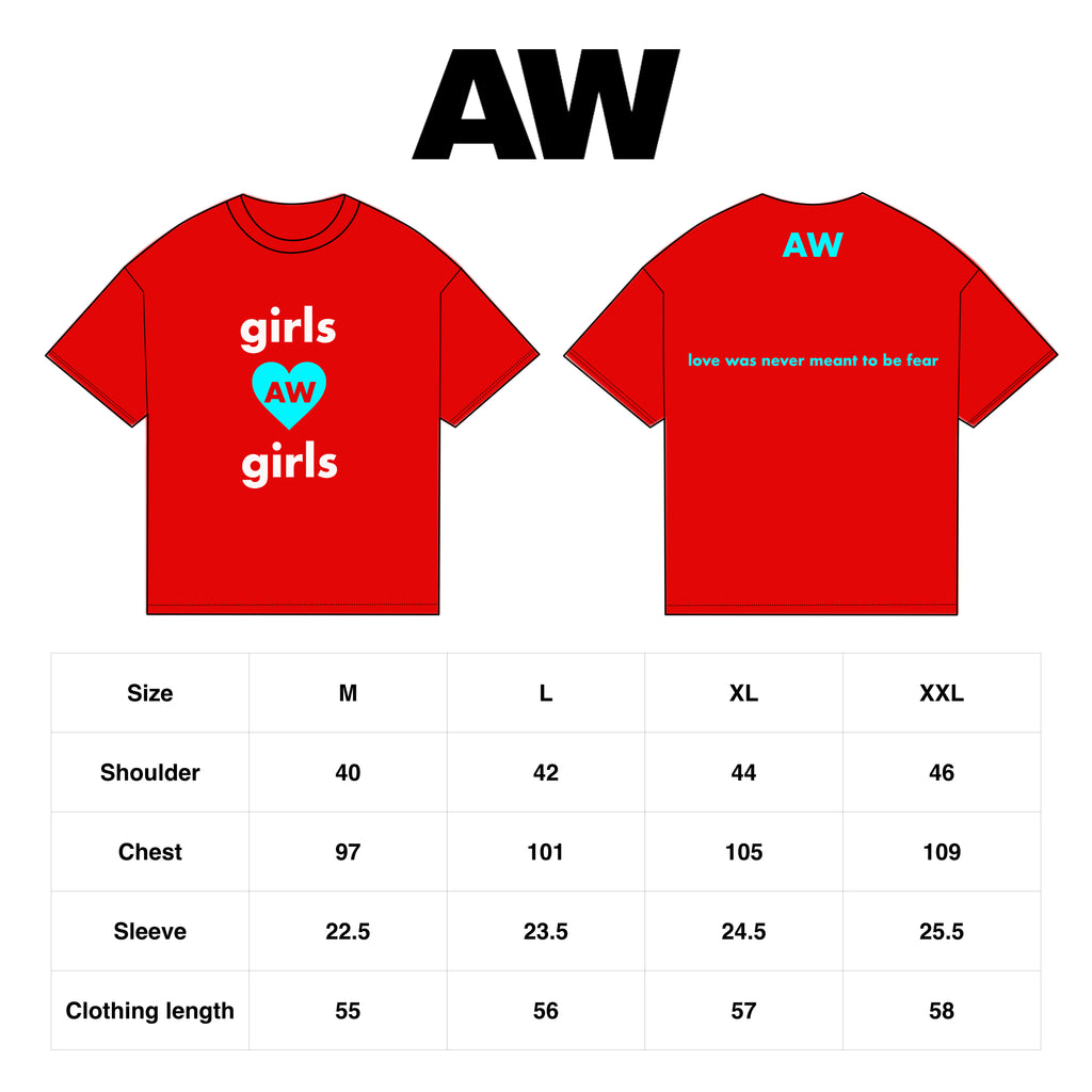 Red 'Girls Love Girls' T-shirt