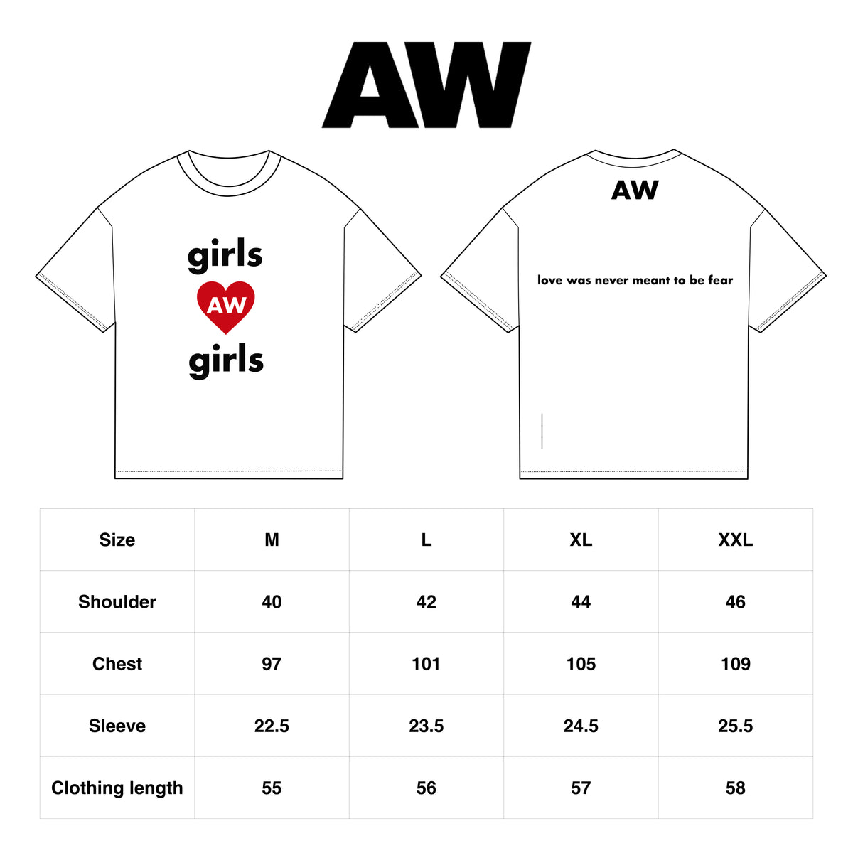 White 'Girls Love Girls' T-shirt